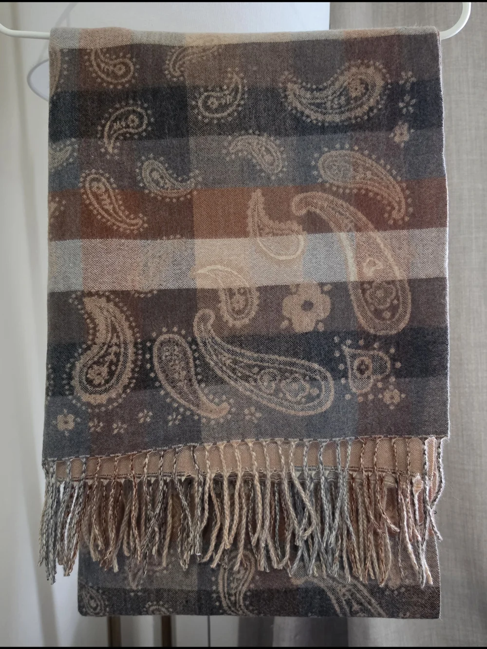 Beige Tone Scarf With Design